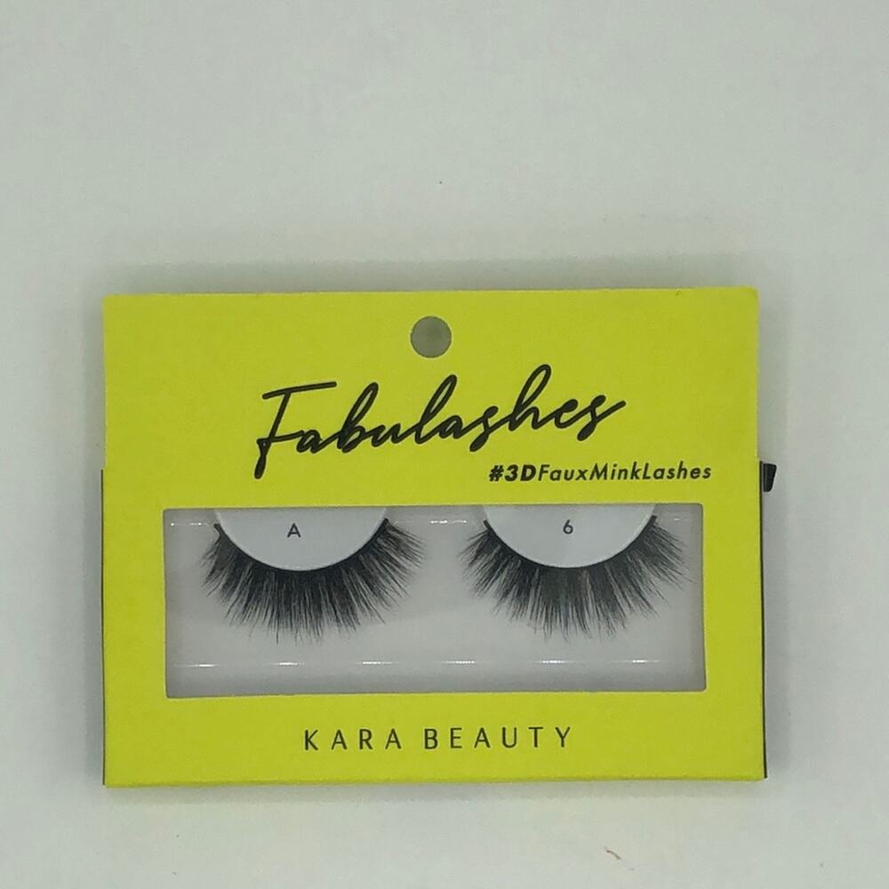 Kara Beauty  Strip Lash A6 FABULASHES 3D Faux Mink Lashes Extension New in Box